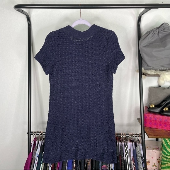 𝅺moth Navy Knit Ribbon Polo Sweater Dress - Picture 3 of 11